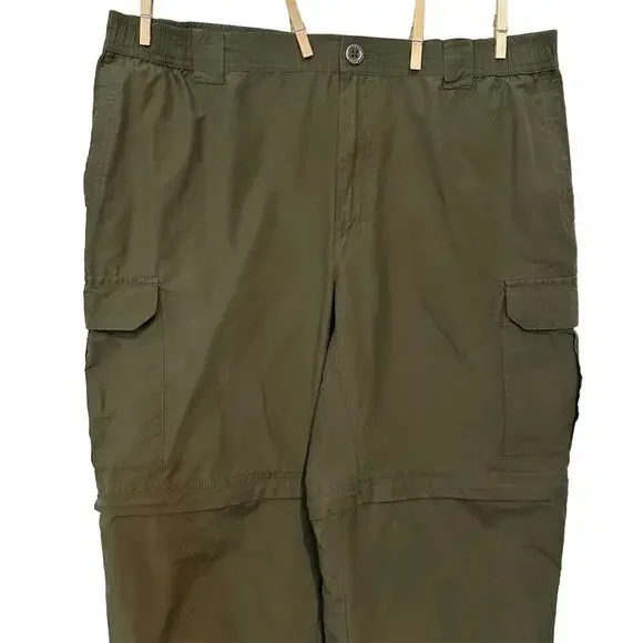 Columbia Men's Convertible Cargo Hiking Pants Green Size L 29-30" Inseam‎ - Picture 3 of 12